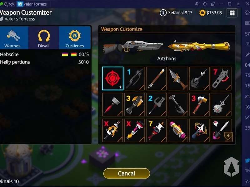 Valor S Fortress Weapon Customization Interface